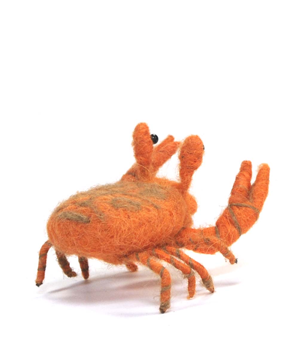 Crab: Felted Alpaca Sculpture