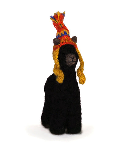 Cria Huacaya 5.5" in natural beautiful Lanart Alpaca ebony
