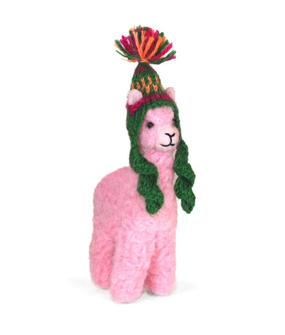 Authentic alpaca fiber animal ornament made in Peru
