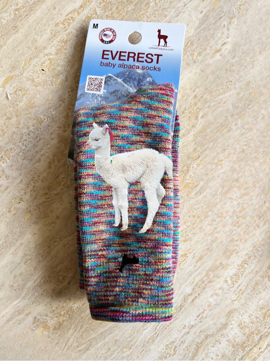 Everest Hand Painted Alpaca Socks Candy