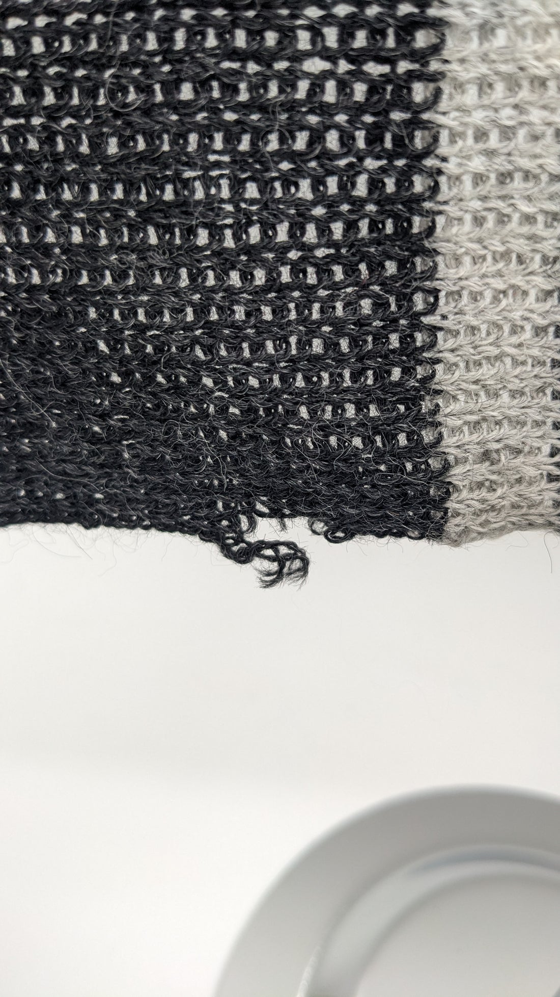 Striped Knit- Baby Alpaca Scarf SAMPLE