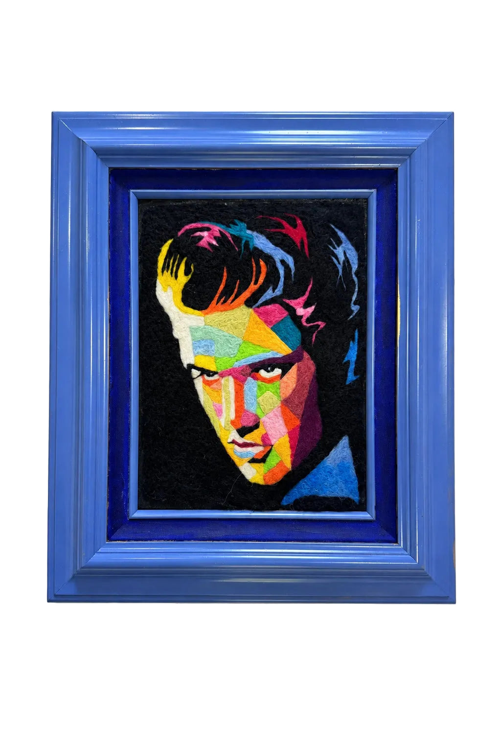 elvis-expression-lanart-original-portrait framed and ready to ship