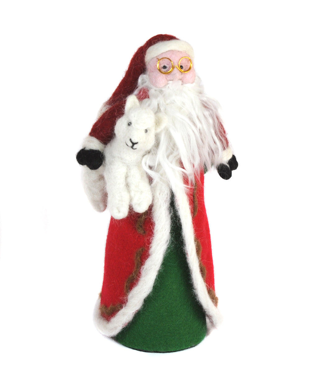 Father Christmas 2022: Felted Alpaca Sculpture