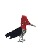 Handcrafted Felted Alpaca Woodpecker Sculpture - Lanart Alpaca