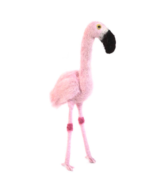 Flamingo: Felted Alpaca Sculpture