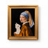 Girl With Alpaca: Felt Portrait - Lanart Alpaca