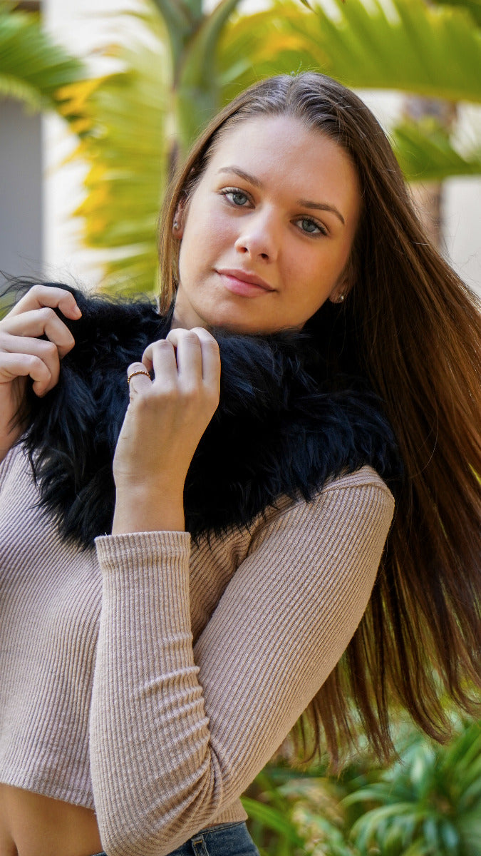 Glamour Links Scarf: Baby Alpaca Fur