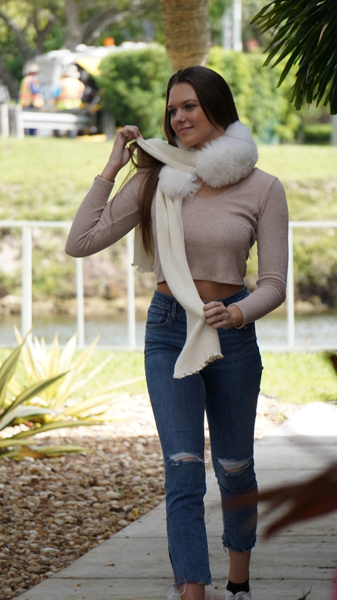 Glamour Links Scarf: Baby Alpaca Fur