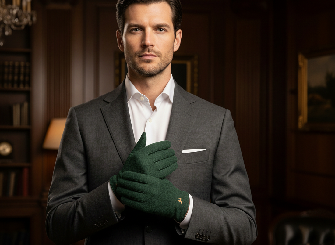Felted Dress Gloves - Green