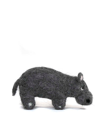Hippo: Wildlife Felted Alpaca Sculpture