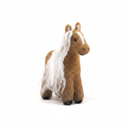Felted alpaca horse sculpture 