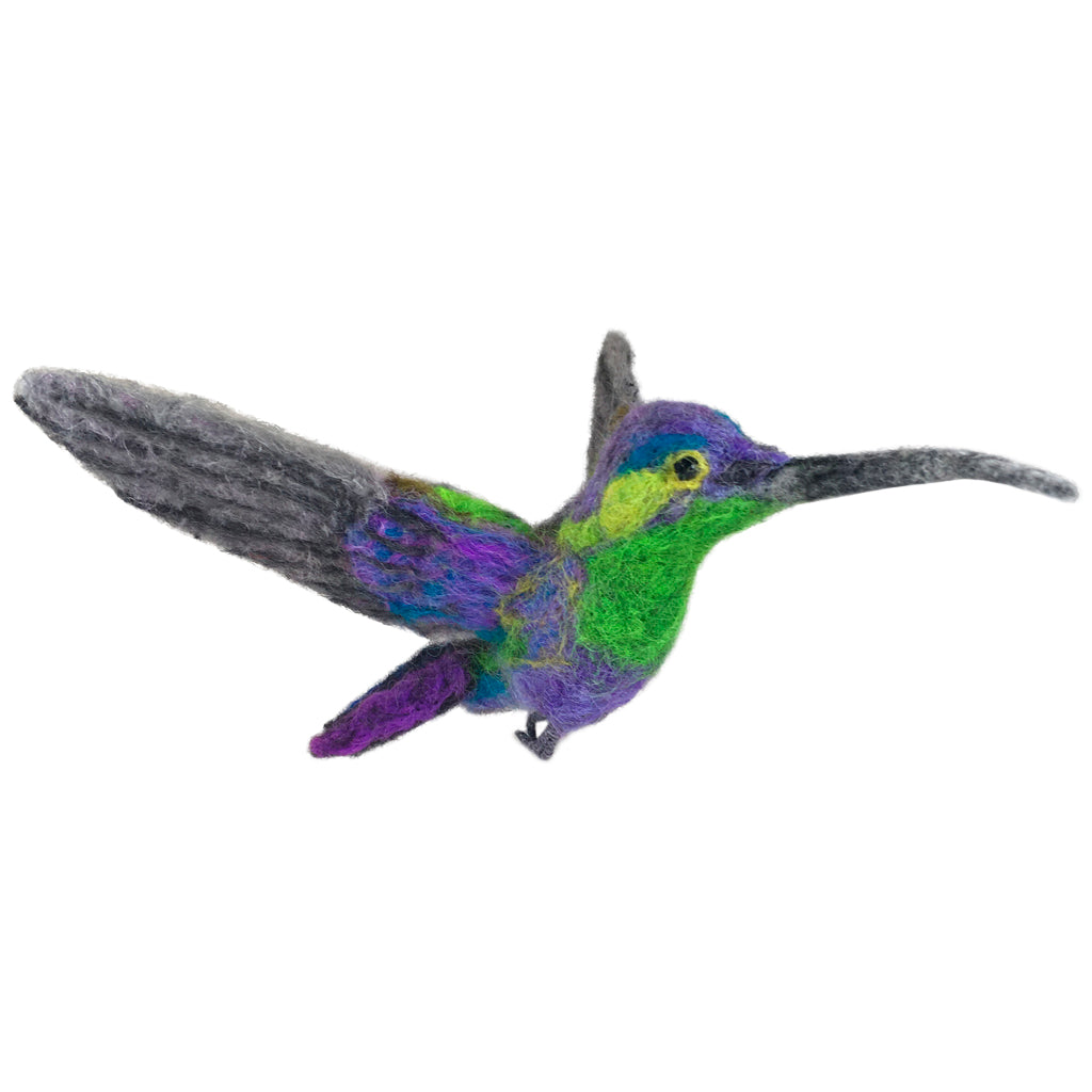 Hummingbird: Felted Alpaca Sculpture