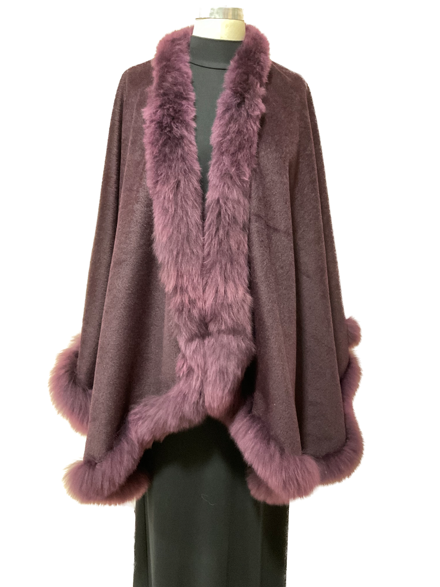 Royalty Fur Cape - Purple