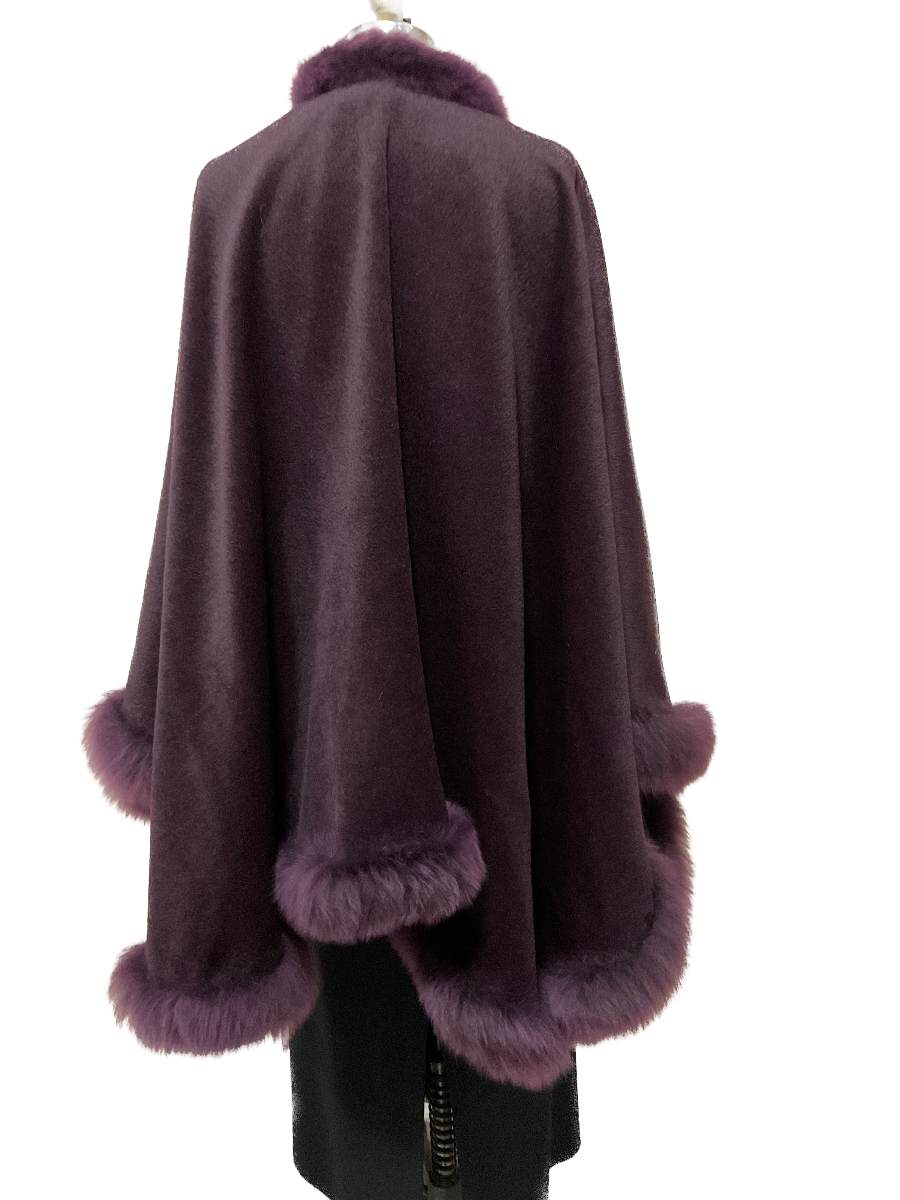 Royalty Fur Cape - Purple