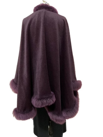 Royalty Fur Cape - Purple