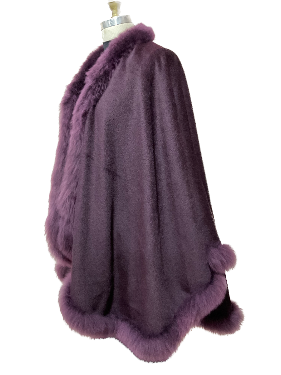 Royalty Fur Cape - Purple