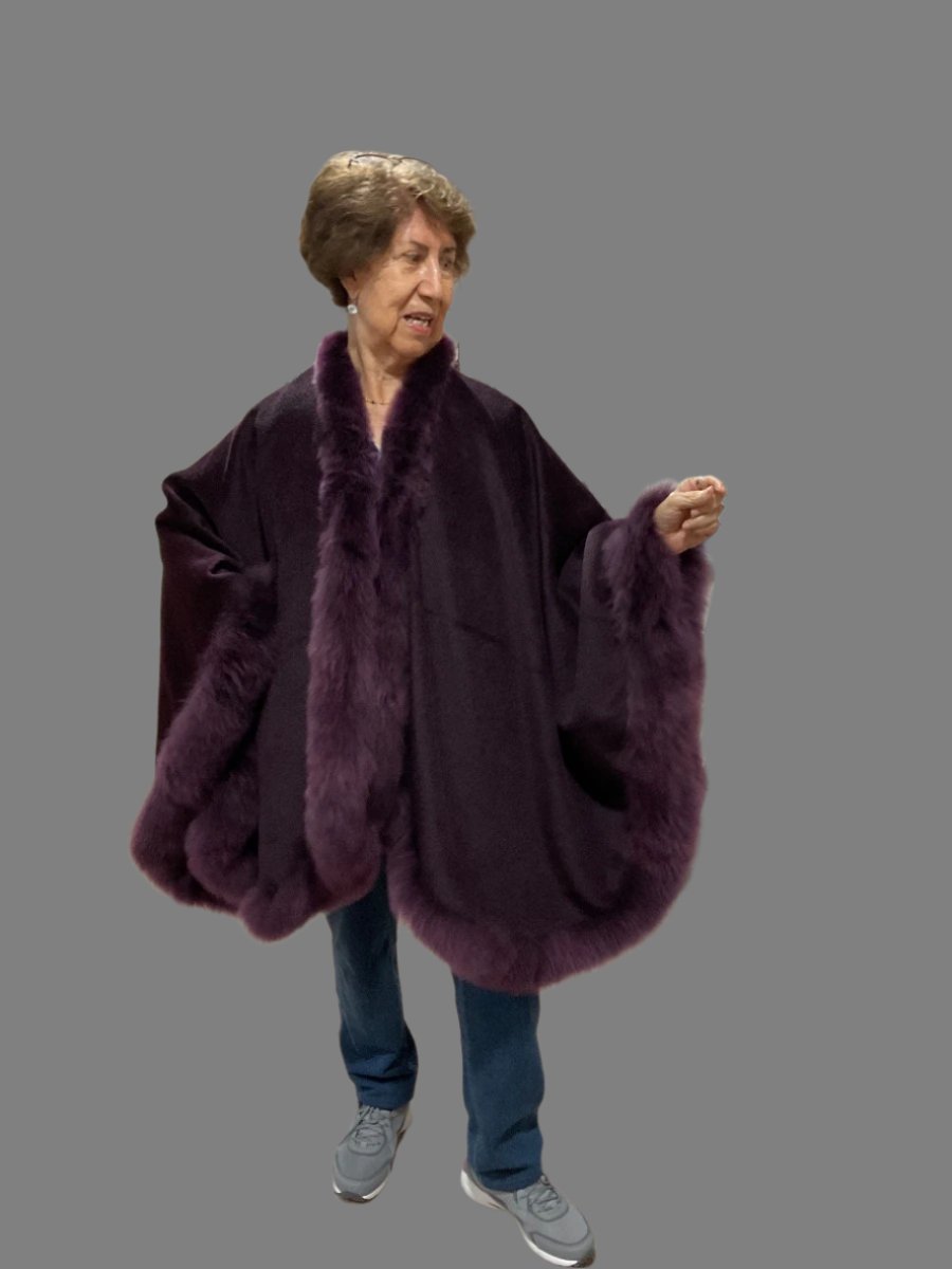 Royalty Fur Cape - Purple