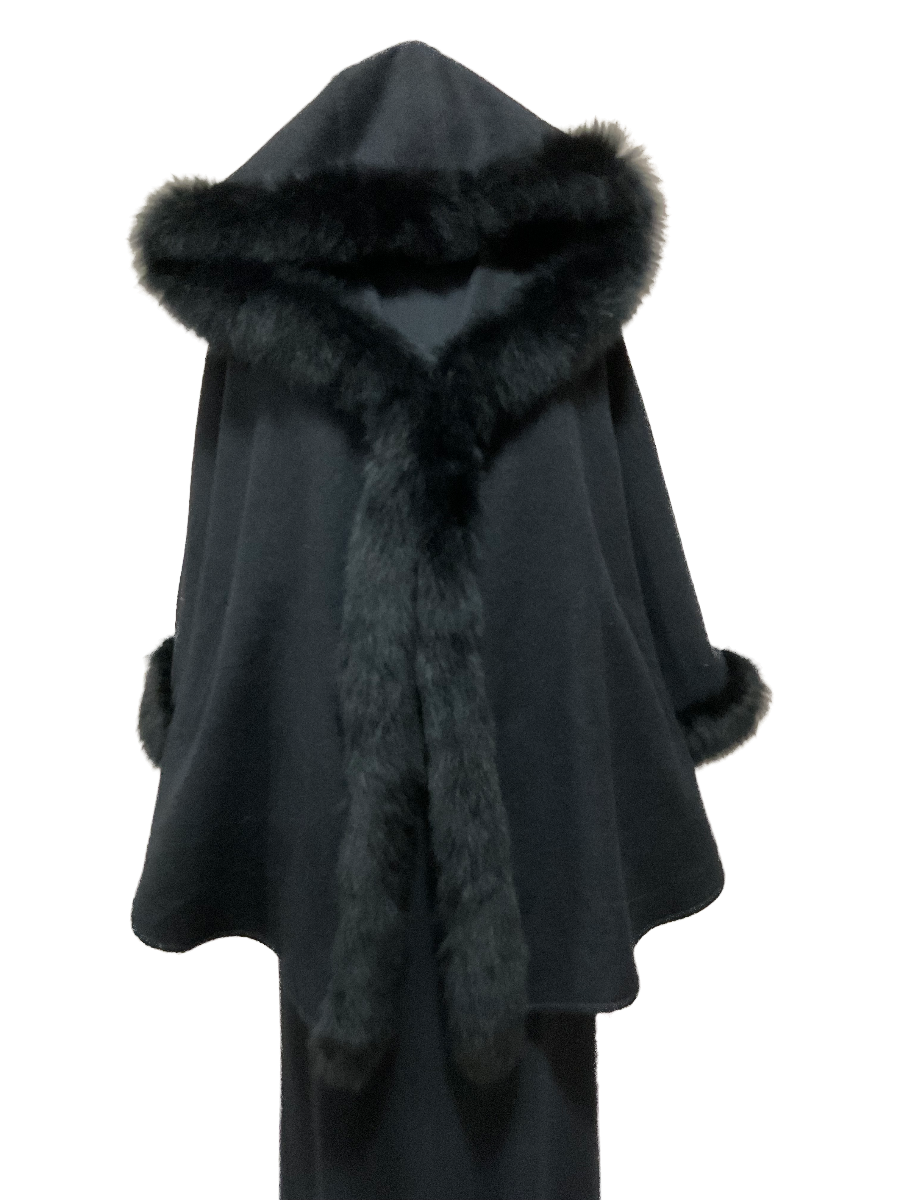 Royalty Fur Hooded Cape