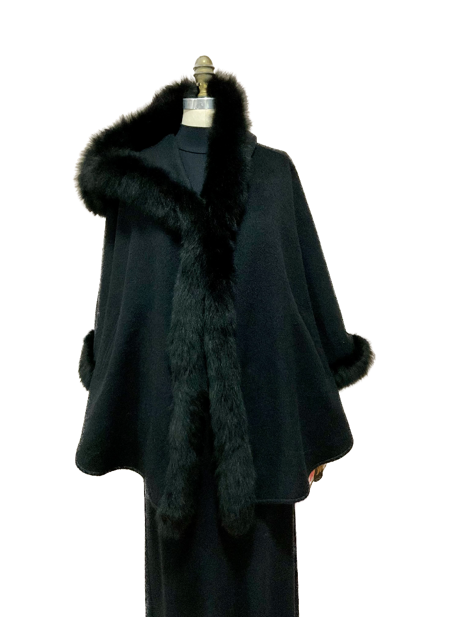 Royalty Fur Hooded Cape