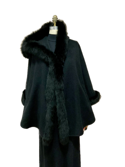 Royalty Fur Hooded Cape