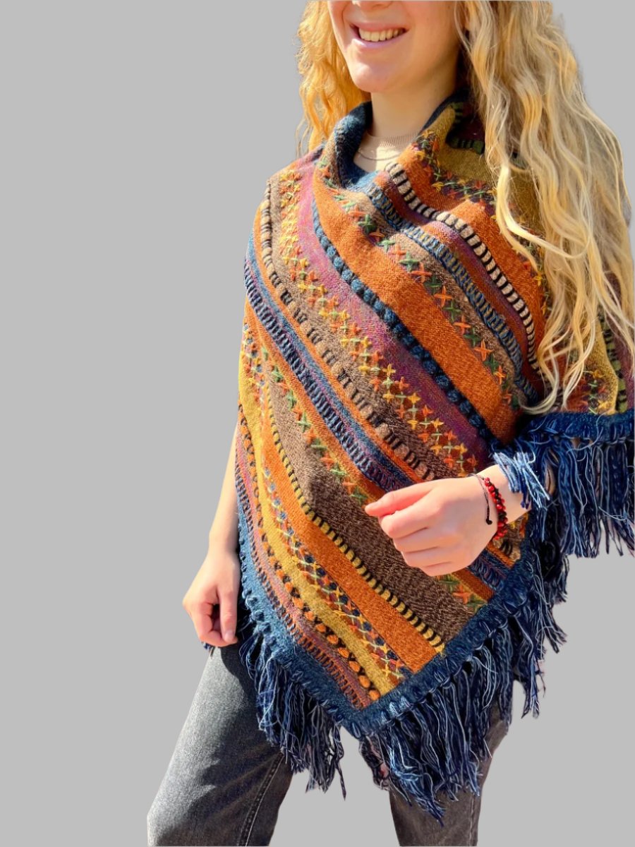 Tapestry Weave Poncho