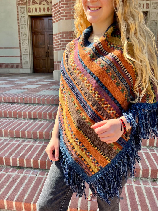 Tapestry Weave Poncho