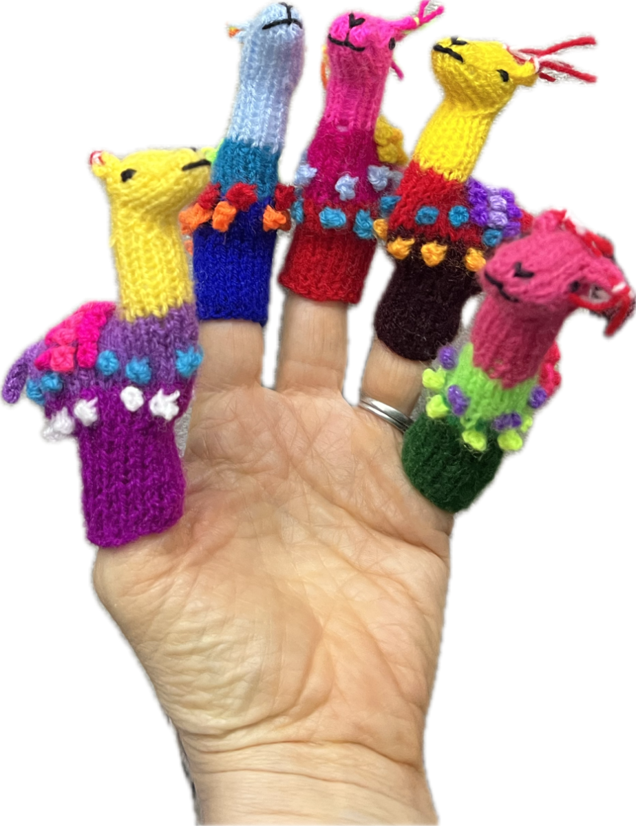 Handknit Alpaca Finger Puppets