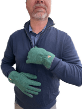 Felted Dress Gloves - Green - Lanart Alpaca