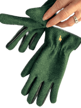 Felted Dress Gloves - Green - Lanart Alpaca