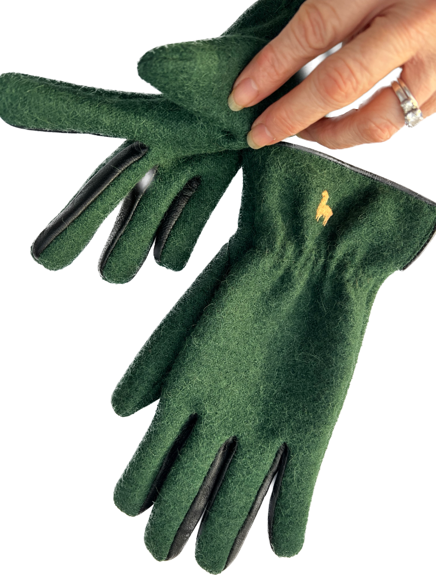 Felted Dress Gloves - Green