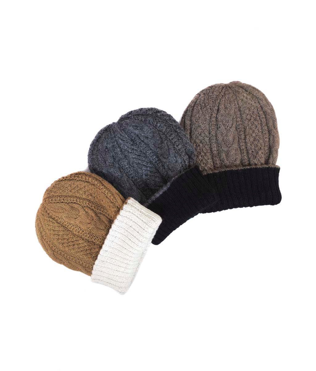 Irish Reversible Alpaca Beanie