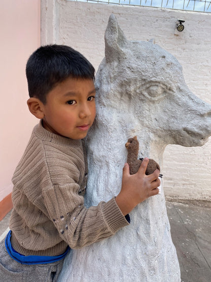 Cria Huacaya: 5.5" Alpaca Fiber Sculpture