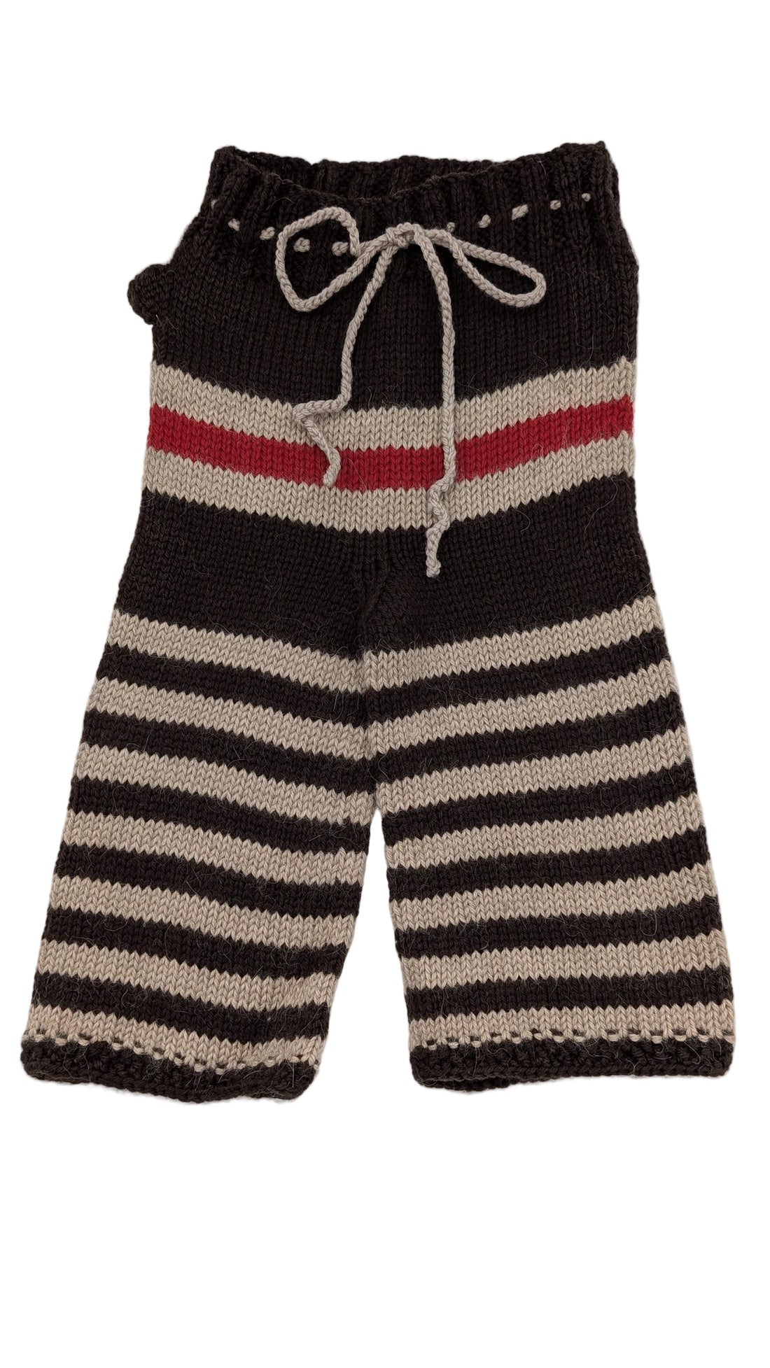 handknit sweet striped monkey pants 