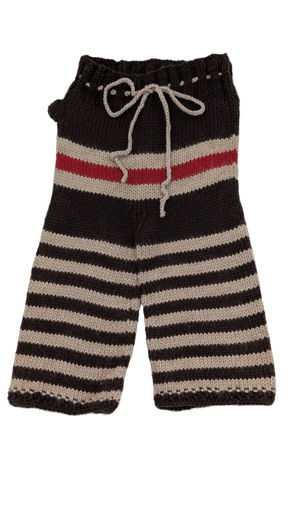 handknit sweet striped monkey pants 