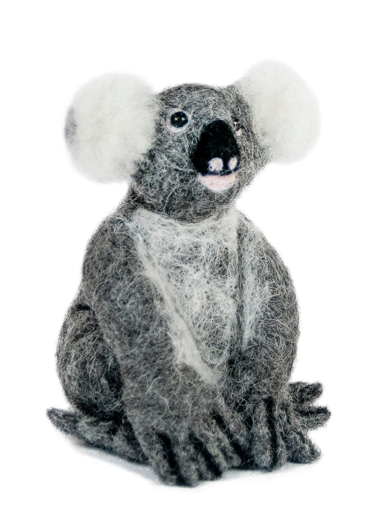 Koala: Wildlife Felted Alpaca Sculpture