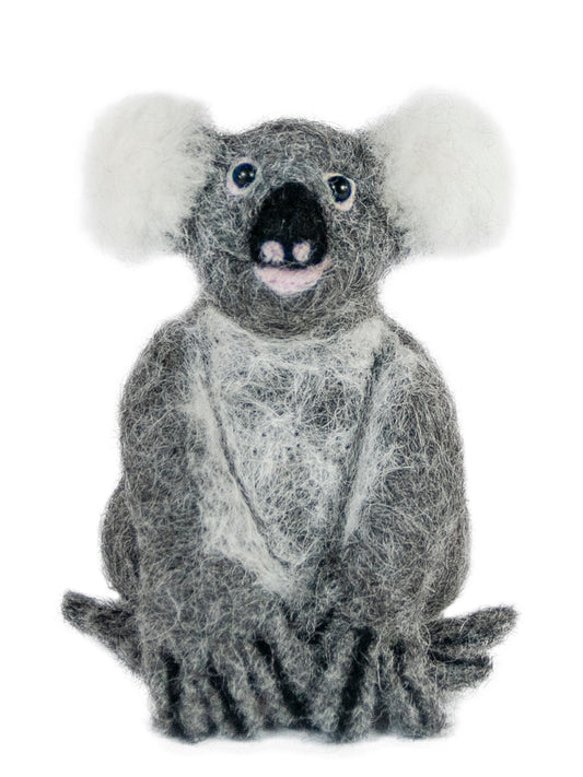 Koala: Wildlife Felted Alpaca Sculpture