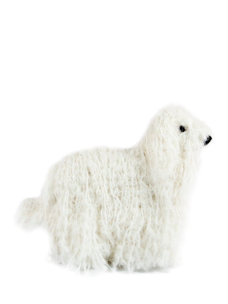 Komondor Dog: Felted Alpaca Sculpture