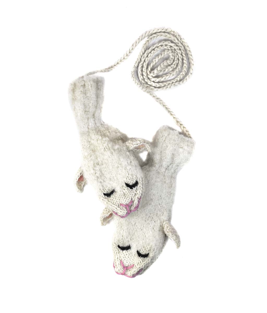 Lamb Kid's Hand Knit Alpaca Mittens