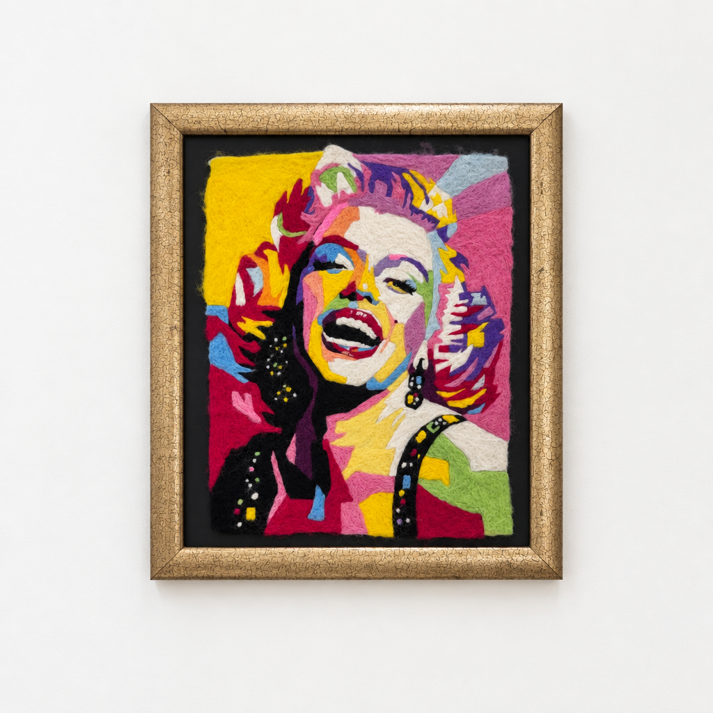 Framed and ready to hang marylin monroe portrait in a high end gold frame