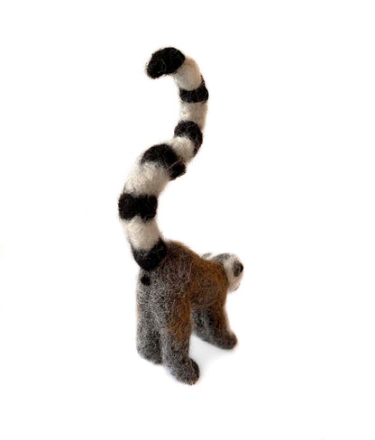 Lemur: Wildlife Felted Alpaca Sculpture
