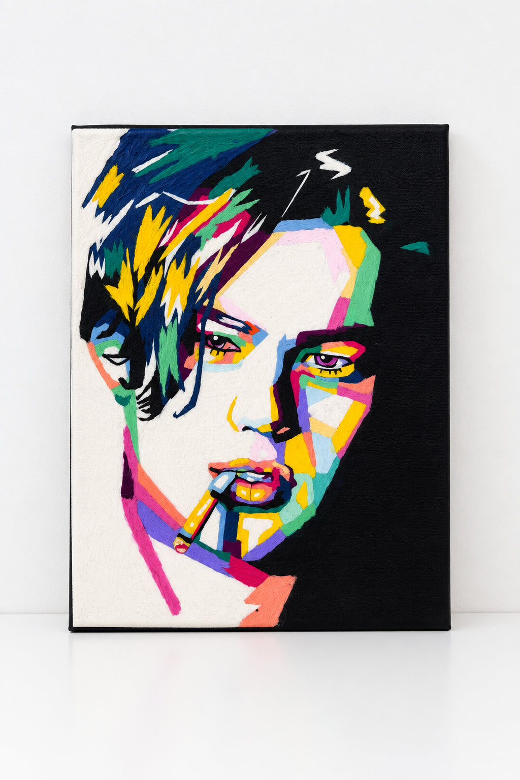 leonardo dicaprio in a classic version made by lanart alpaca as a ready to hang wall art