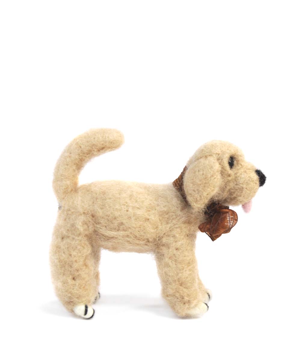 Little Dog: Felted Alpaca Sculpture