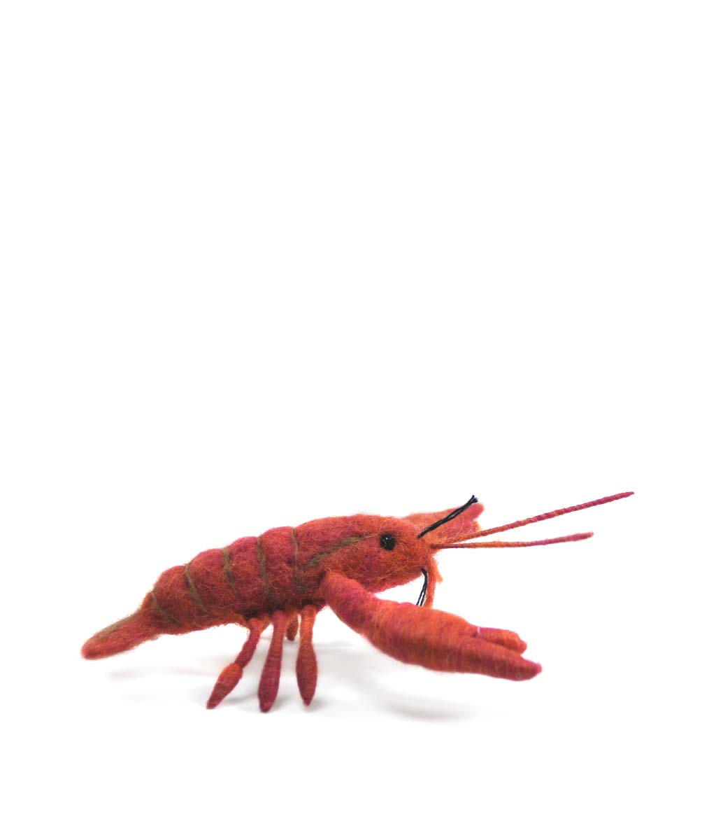 Lobster: Felted Alpaca Sculpture