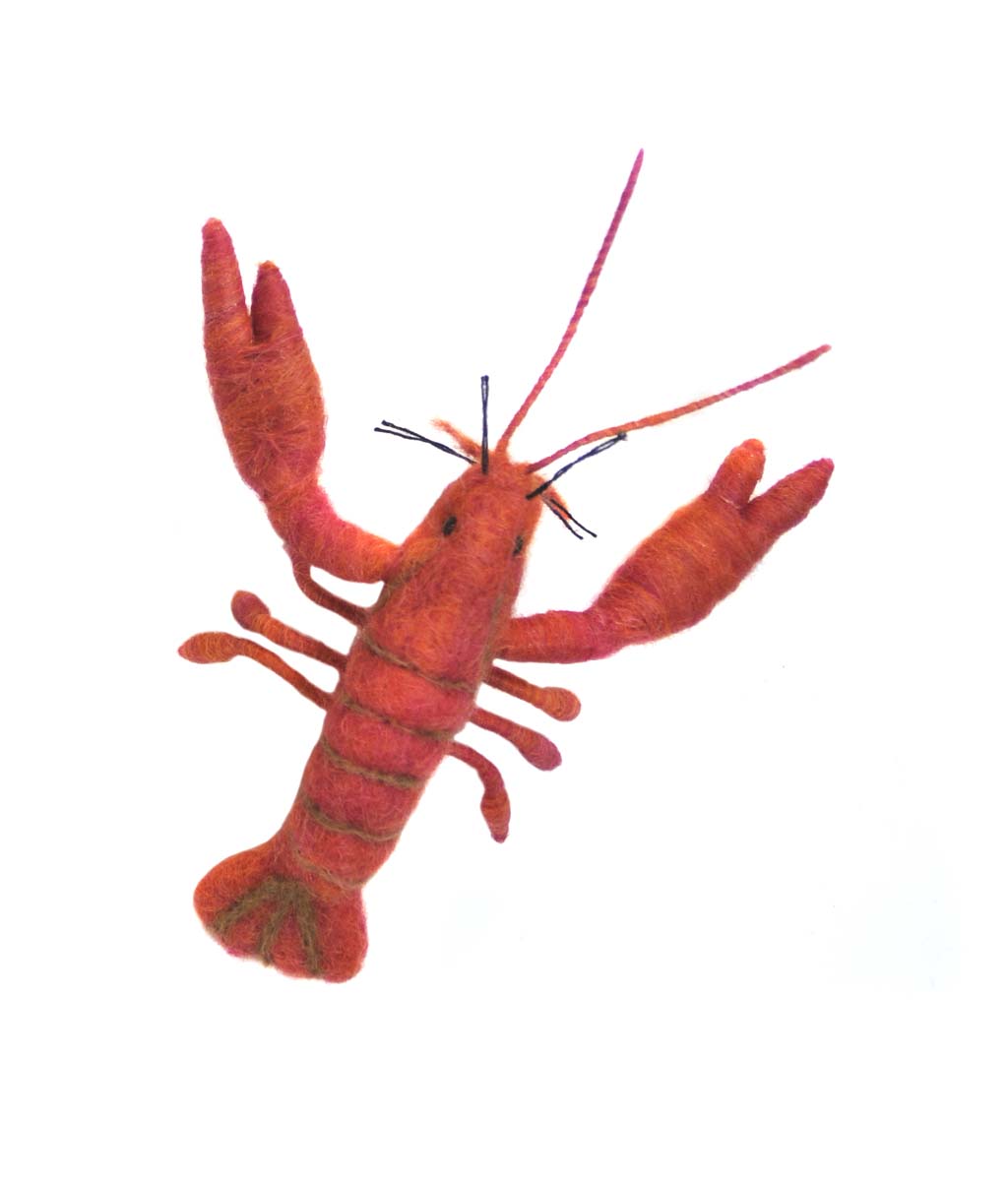 Lobster: Felted Alpaca Sculpture