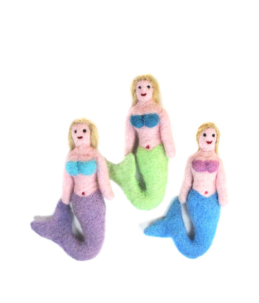 Mermaid: Felted Alpaca Sculpture