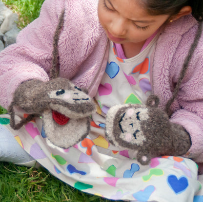 Monkey Kid's Hand Knit Alpaca Mittens | Lanart – Lanart Alpaca