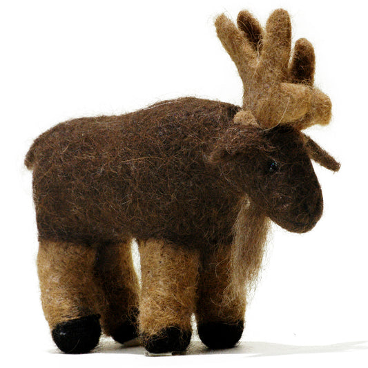 Moose: Wildlife Felted Alpaca Sculpture
