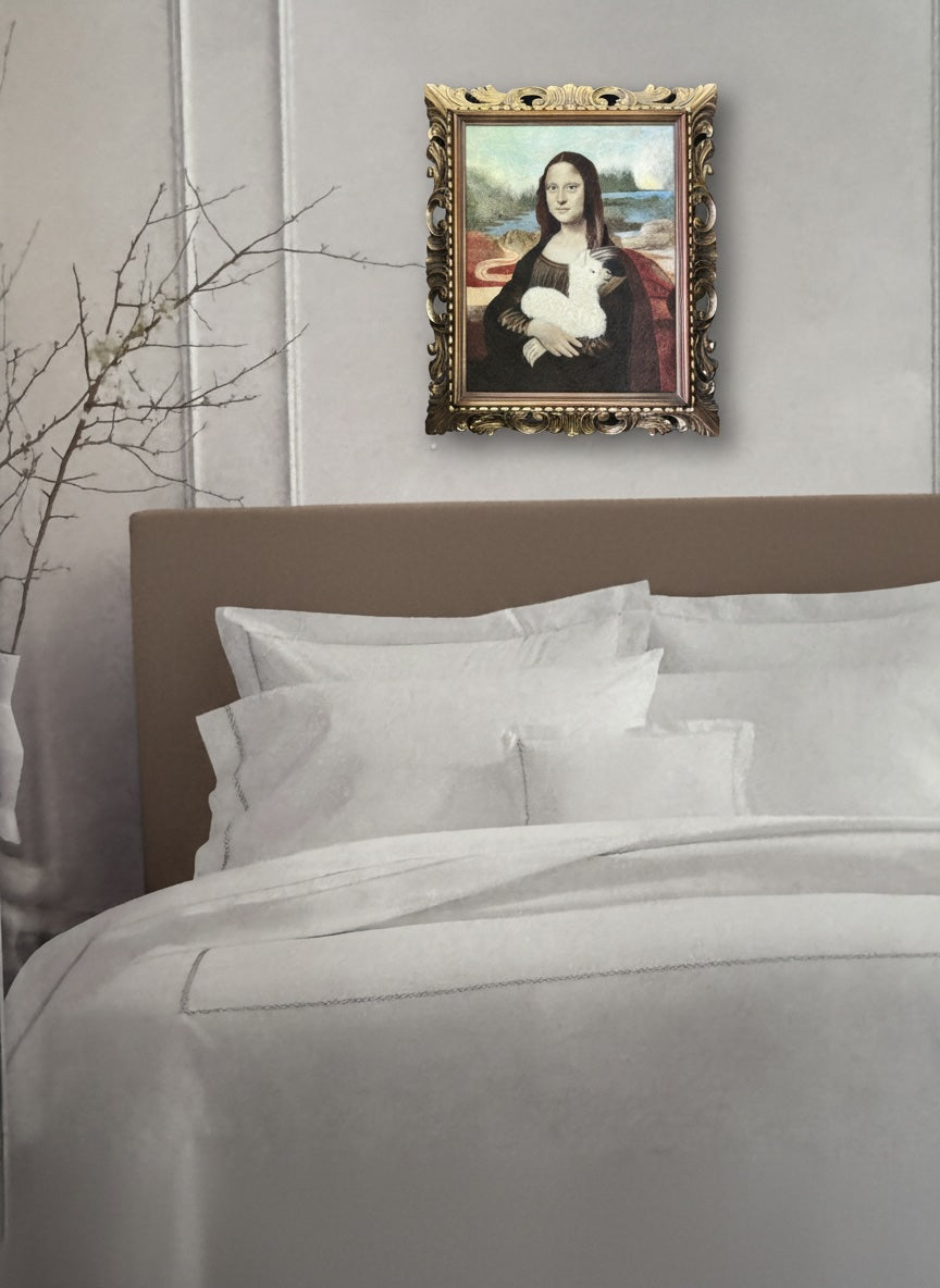 Mona Lisa—Needle-Felted Alpaca Fiber Portrait