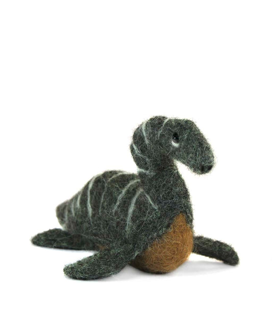 Plesiosaur Dinosaur: Felted Alpaca Sculpture