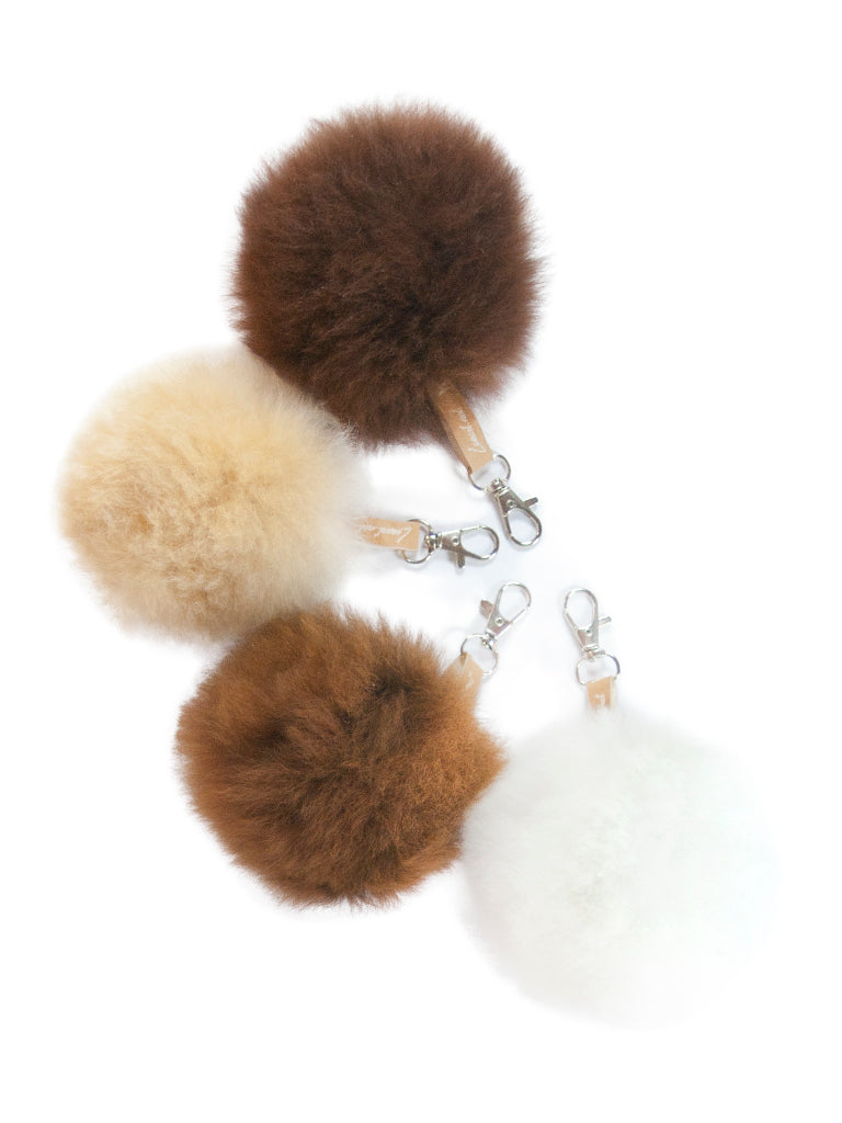 Plush Pompom Charm: Natural